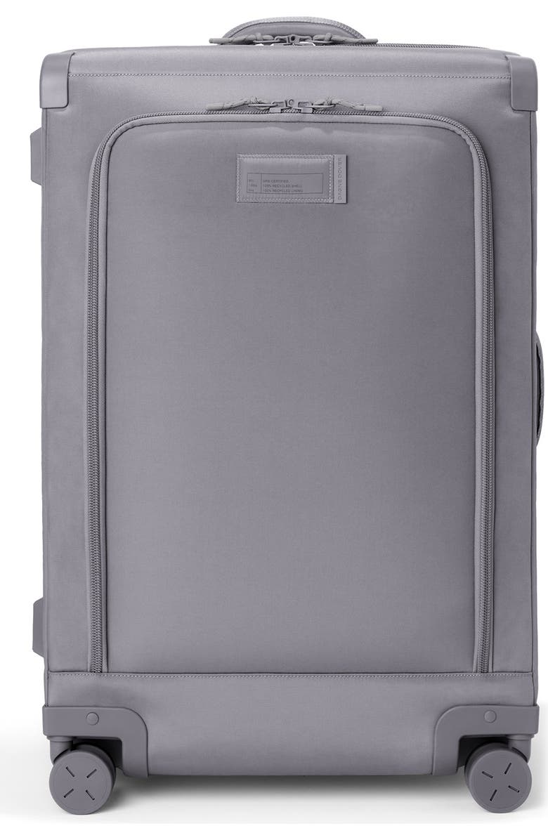 Dagne Dover Sydney Checked Rolling Luggage, Main, color, Ash Grey
