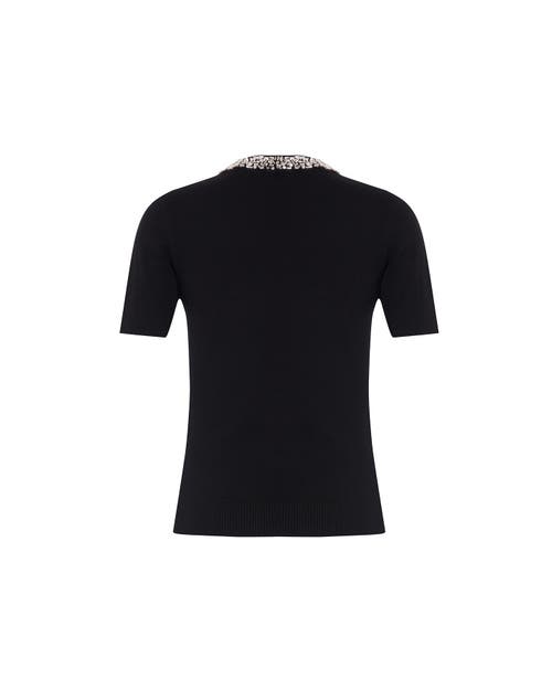 Theo The Label Women's Nomia Embellished Knit Tee - Heather Grey In Heather Grey