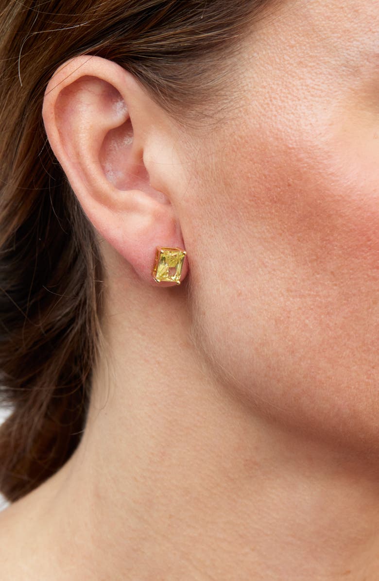 SAVVY CIE JEWELS Mother of Pearl Flower Ear Jackets, Alternate, color, Yellow