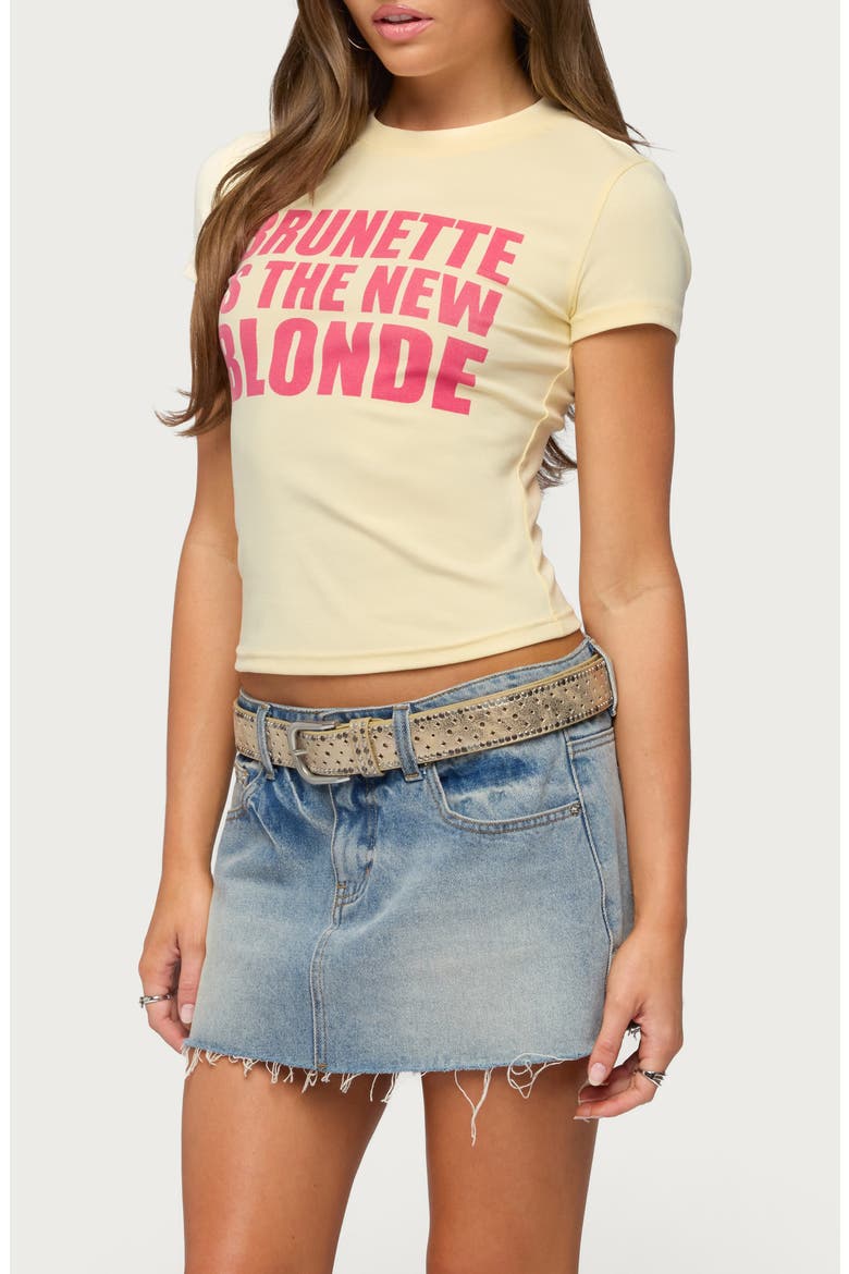 Brunette Graphic T-Shirt, Alternate, color, LIGHT-YELLOW