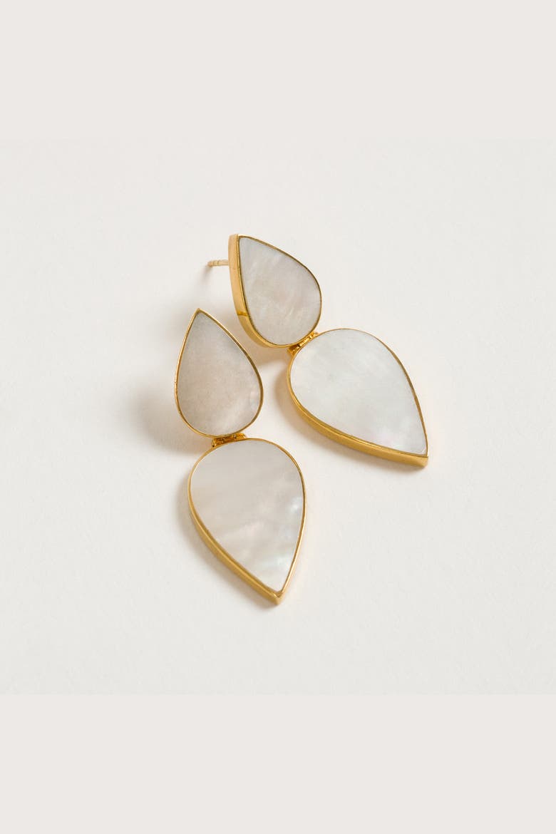 Warrioress Mother of Pearl Pear Drops, Alternate, color, Pear Drop