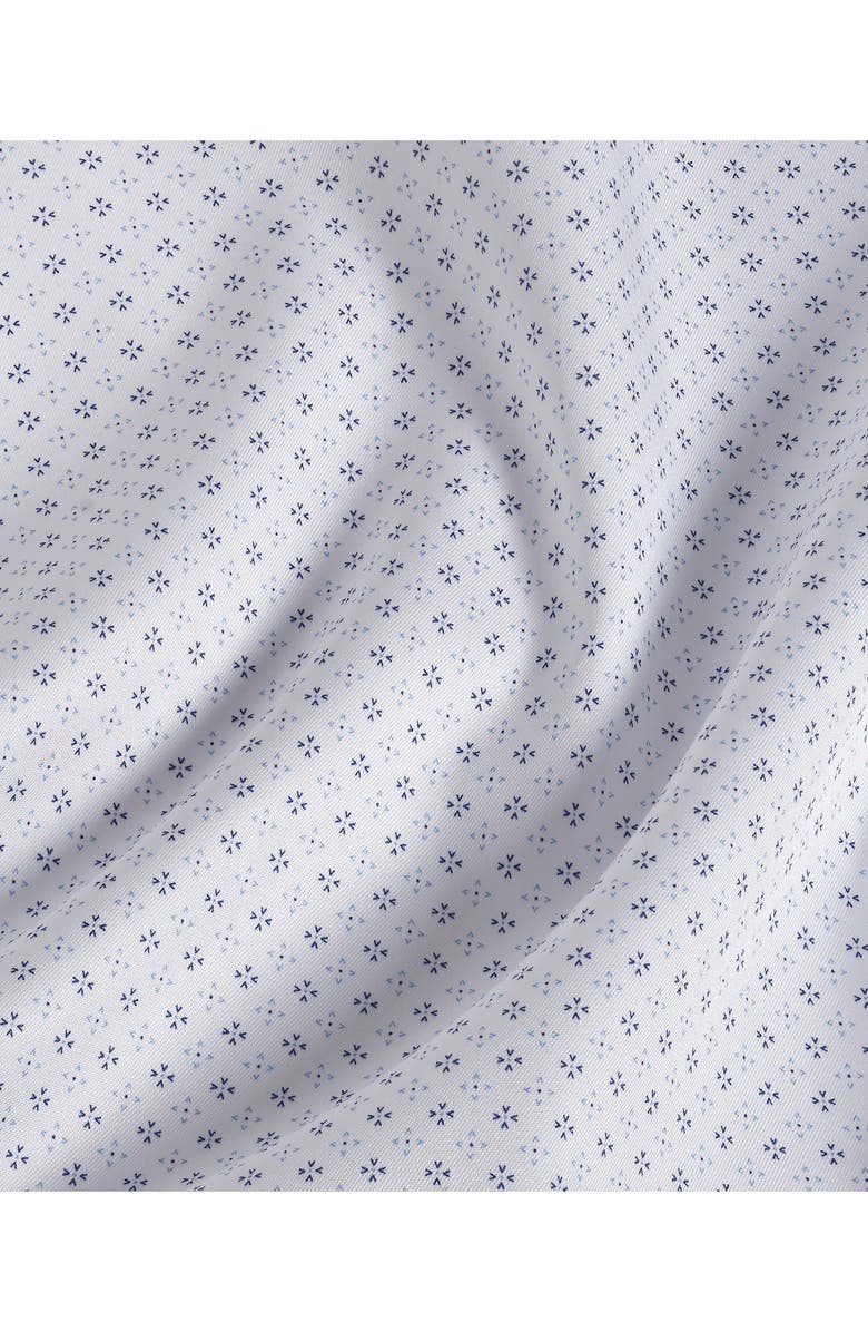 David Donahue Trim Fit Neat Print Dress Shirt, Alternate, color, Blue/ Sky