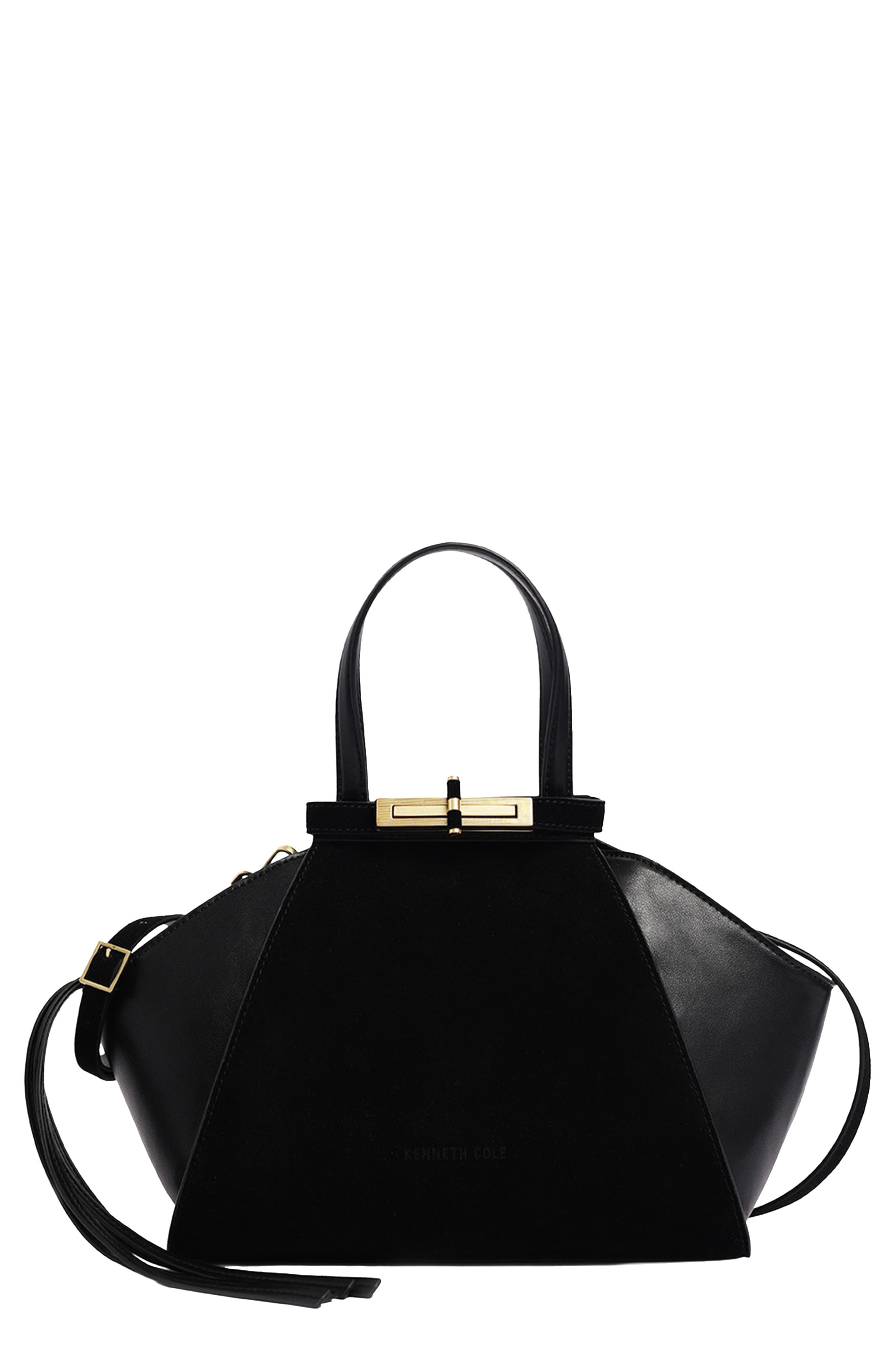 Crosby Leather Satchel, Main, color, BLACK
