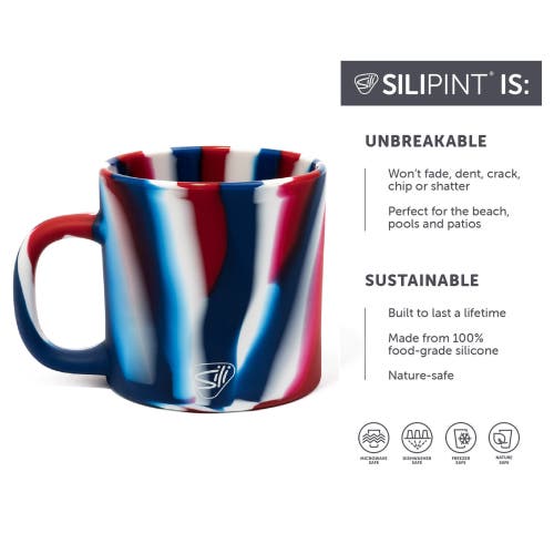 Silipint 2 Pack 16oz Silicone Coffee Mug, The Patriot