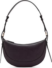 MANGO Oval Faux Leather Shoulder Bag