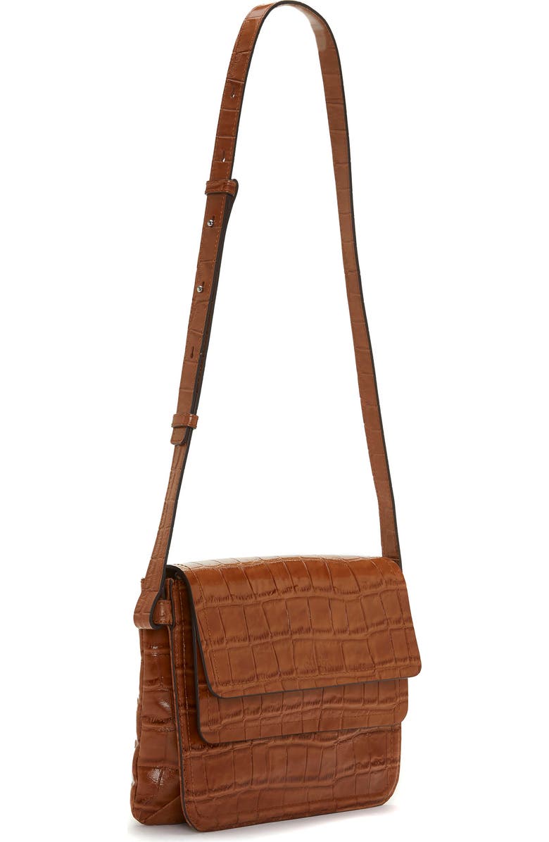 Vince Camuto Boice Croc Embossed Leather Shoulder Bag, Alternate, color,