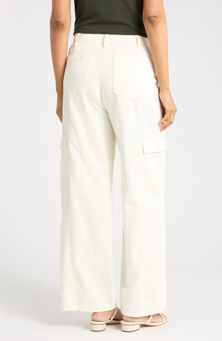 Eileen Fisher Organic Cotton Wide Leg Cargo Pants, Alternate, color, Undyed Natural
