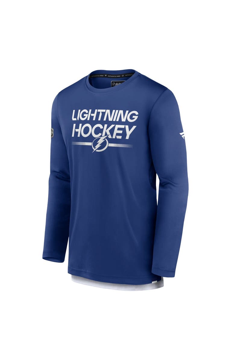 FANATICS Men's Fanatics Branded  Blue Tampa Bay Lightning Authentic Pro Long Sleeve T-Shirt, Alternate, color, 