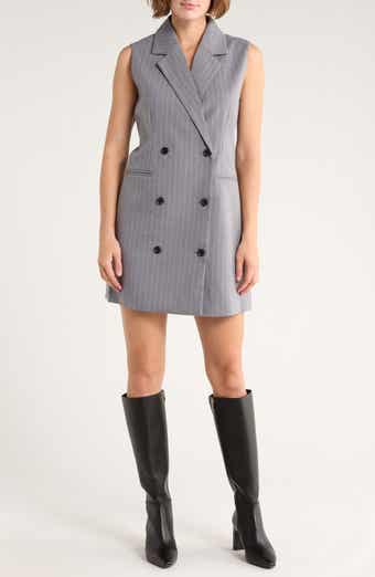 French Connection Pinstripe Sleeveless Blazer Dress