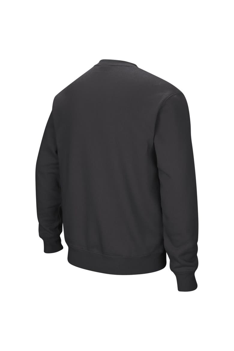 Men's Colosseum Charcoal Georgetown Hoyas Arch & Logo Crew Neck Sweatshirt, Alternate, color, Charcoal