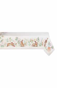 Design Imports Spring Bunny Hop Tablecloth