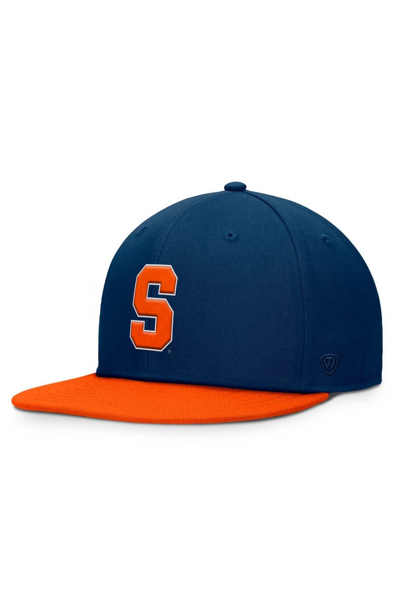 TOP OF THE WORLD Men's Top of the World Navy Syracuse Orange Fundamental Snapback Hat, Main, color, Navy