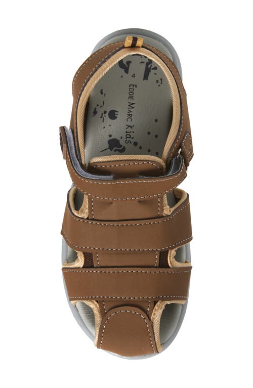 Extreme By Eddie Marc Kids' Solid Woven Sandal In Tan