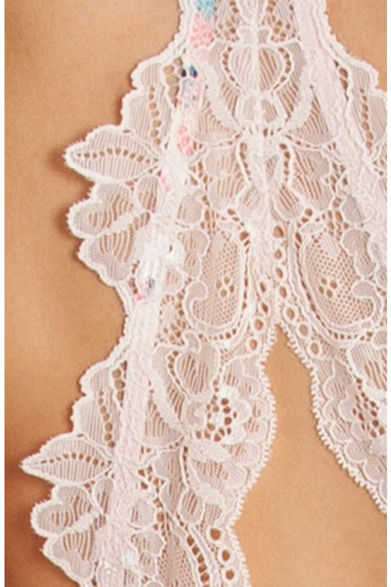 Vision Floral Satin Chemise, Alternate, color, PEACH FLORAL