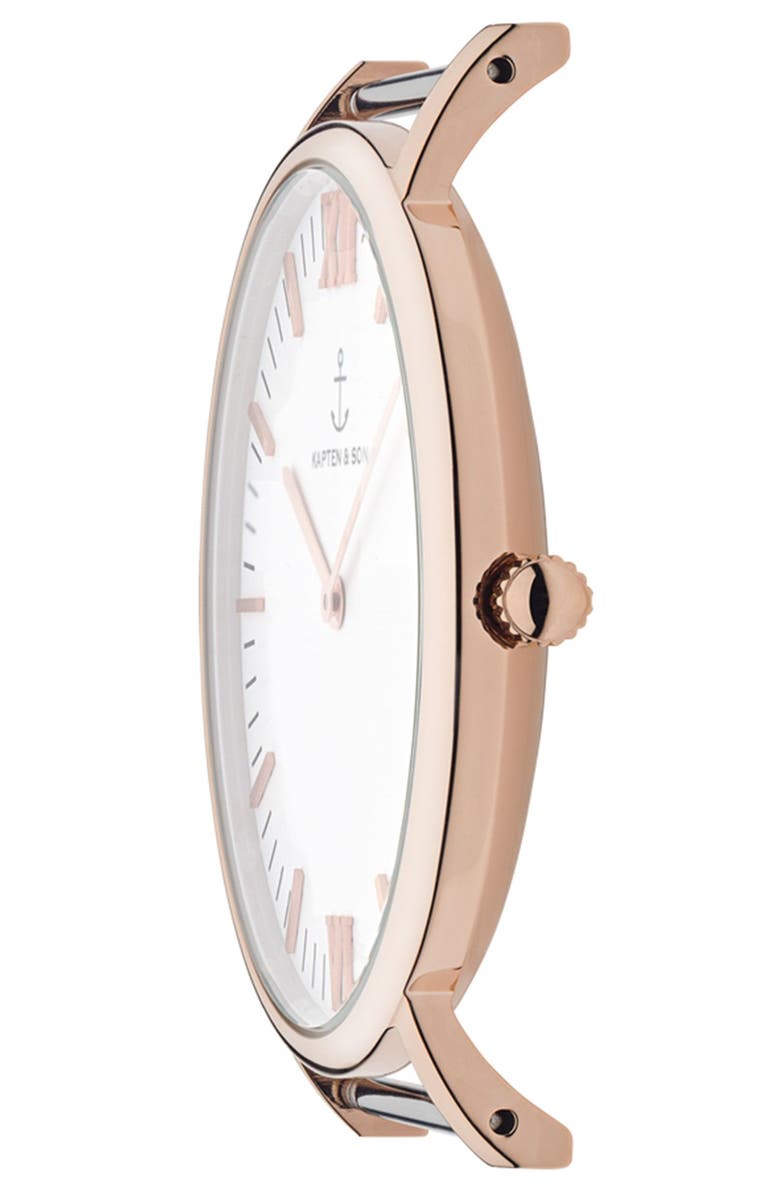 Kapten & Son Campina Leather Strap Watch, 36mm, Alternate, color,