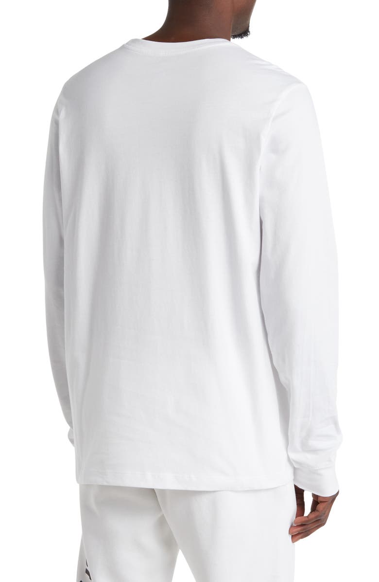 Nike Swoosh Long Sleeve T-Shirt, Alternate, color, White/Black
