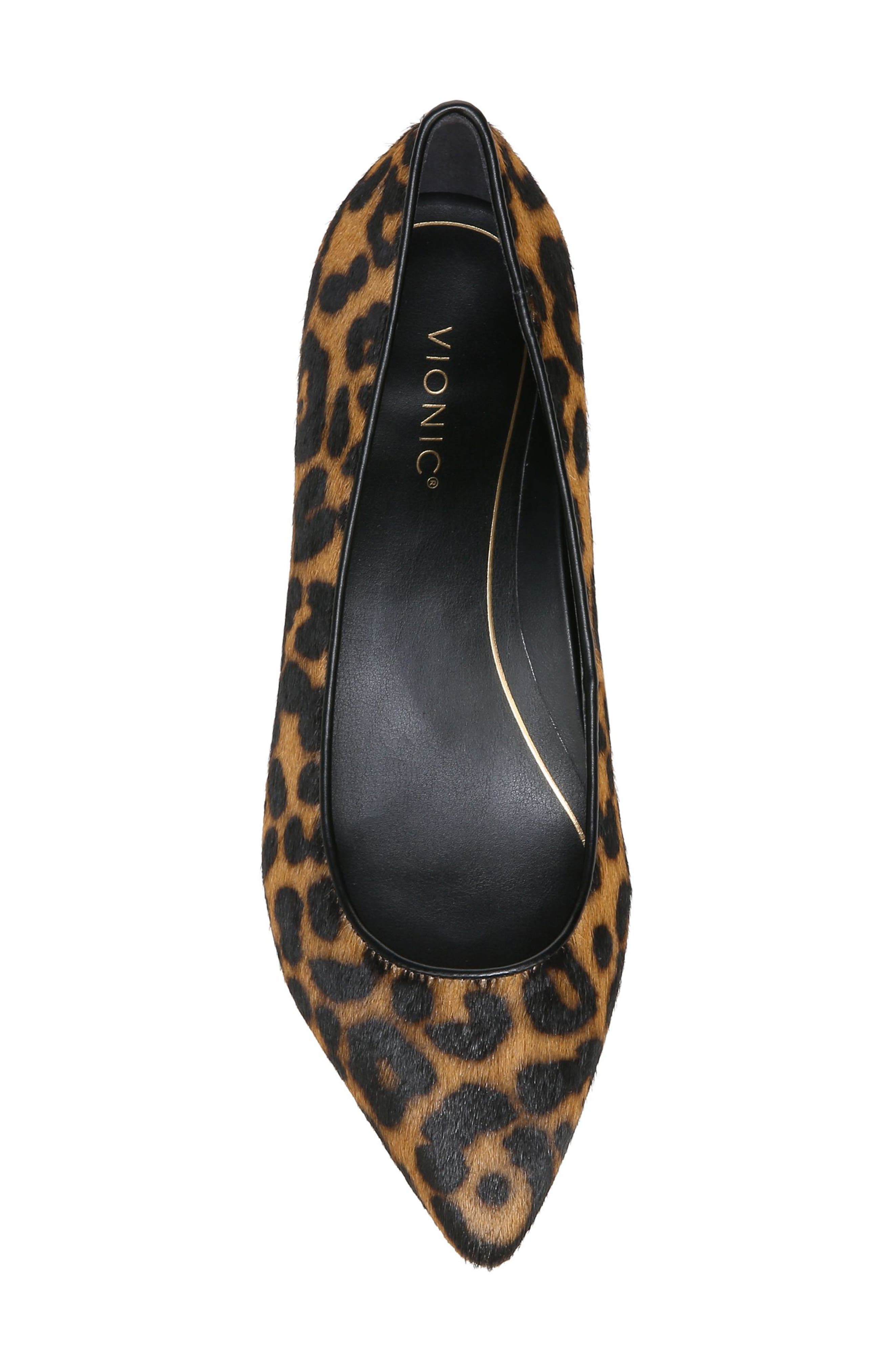 Lena Pointed Toe Flat, Alternate, color, TAN LEOPARD CALF HAIR