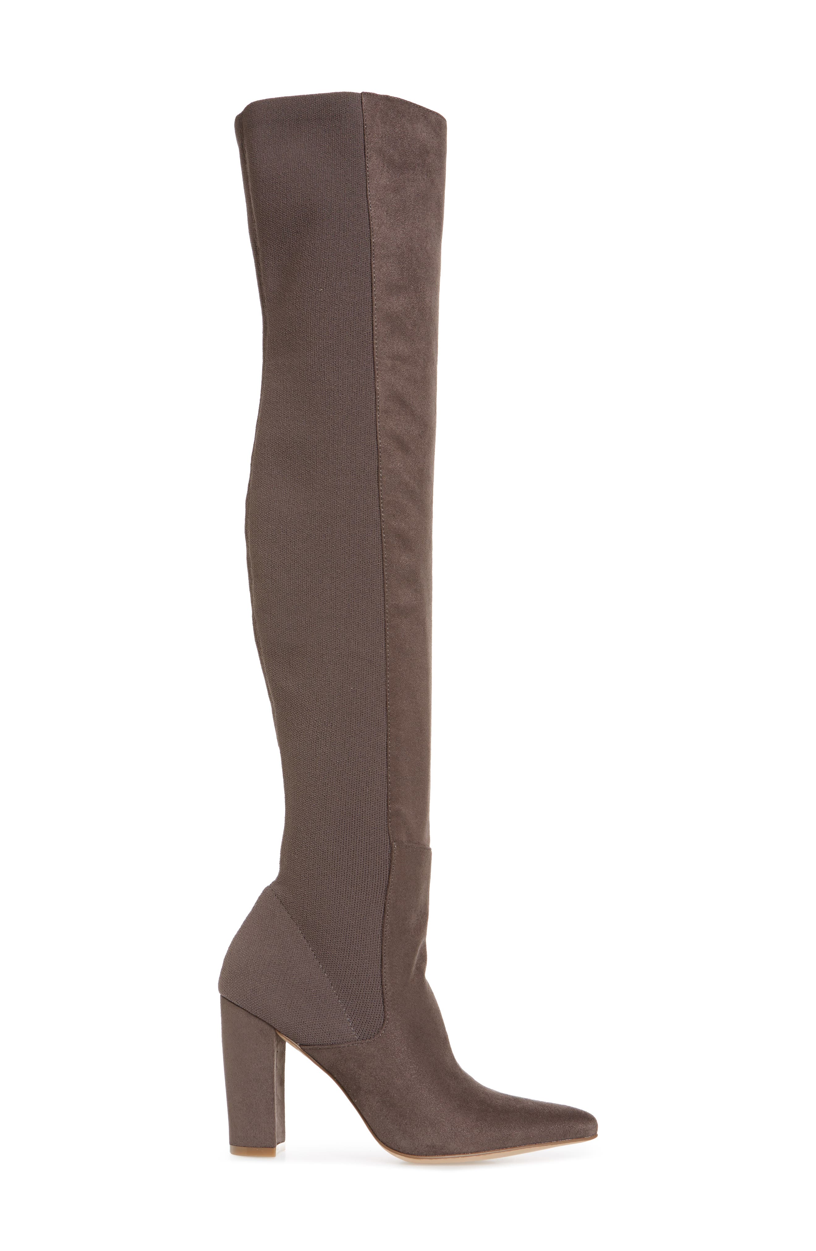 Everly Over the Knee Boot, Alternate, color, GREY