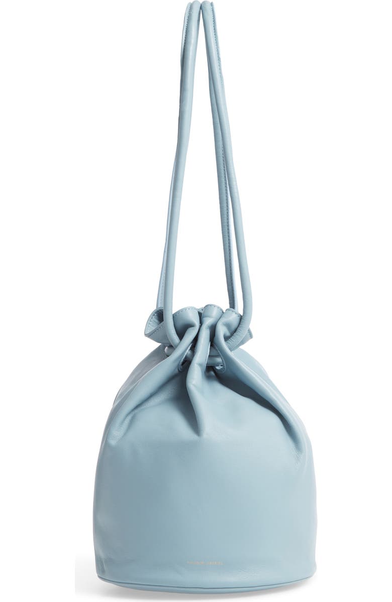 Mansur Gavriel Lambskin Leather Drawstring Pouch, Main, color,