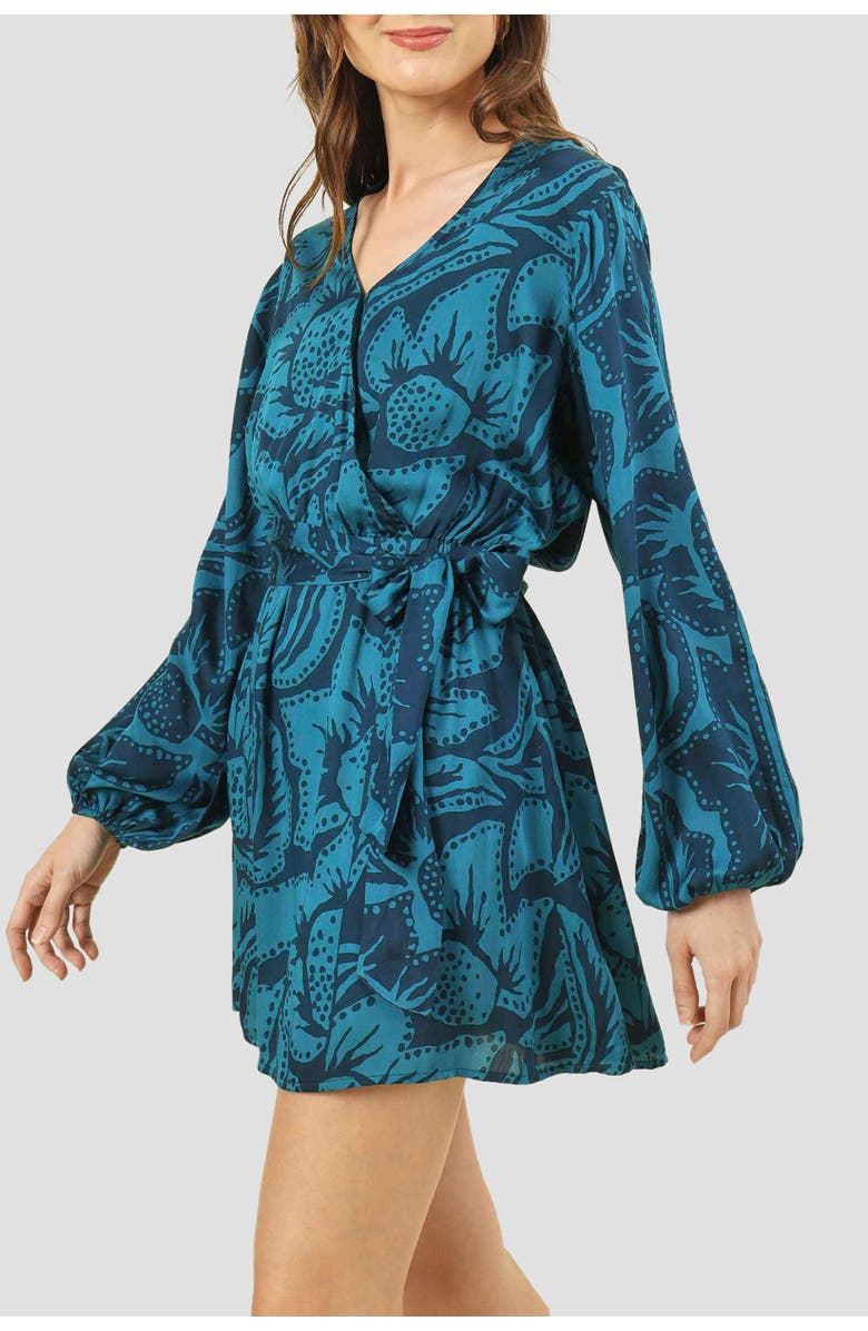 Omika Samira Wrap Dress Mini, Alternate, color, 