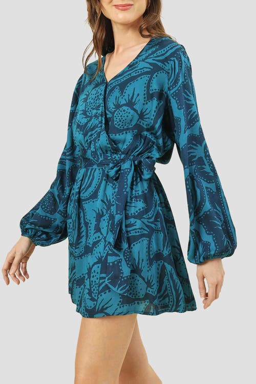 Omika Samira Wrap Dress Mini In Cierra Bayou