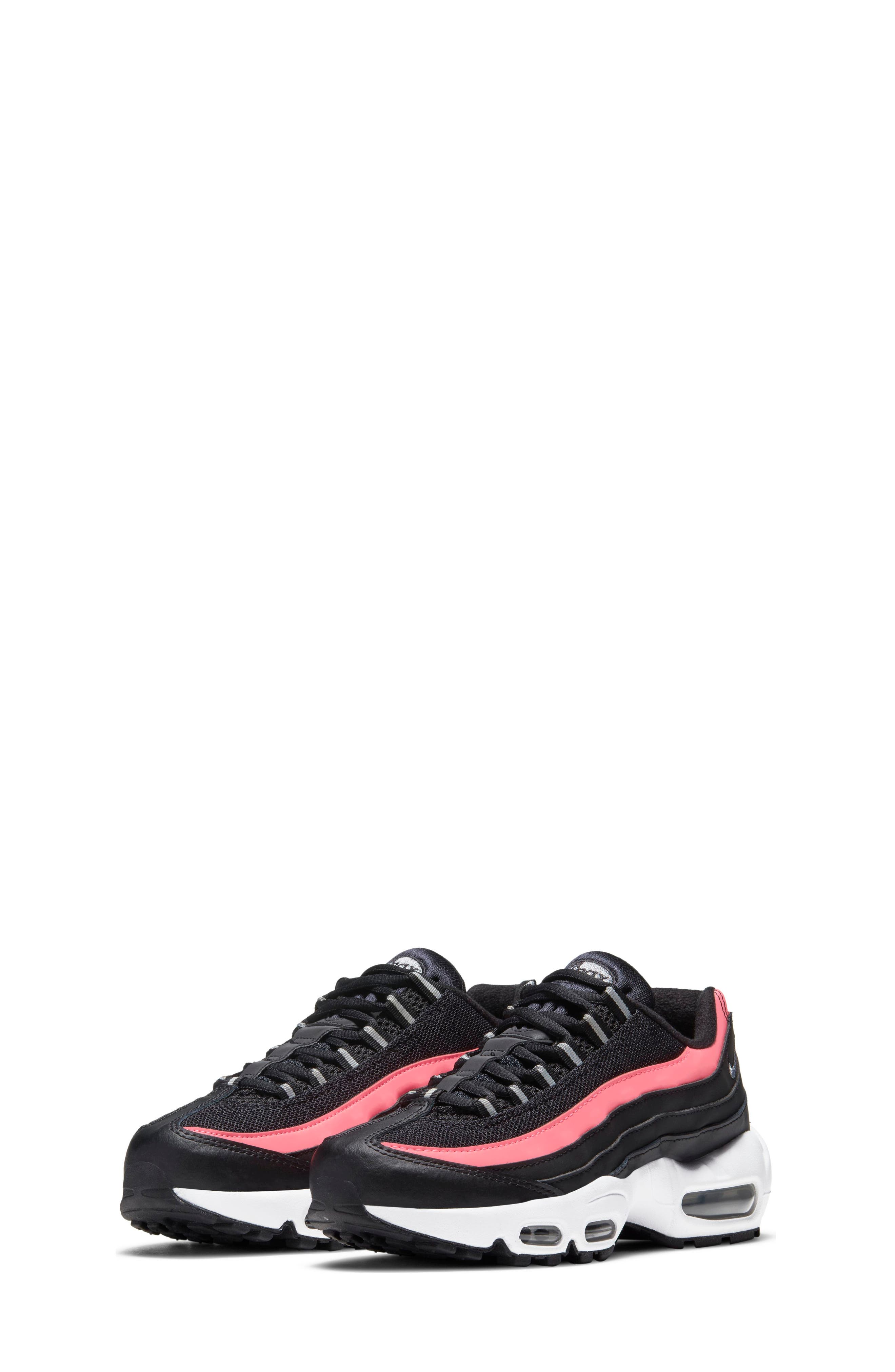 Kids' Air Max 95 Recraft GS Sneaker, Main, color, BLACK/ SILVER/ SUNSET PULSE