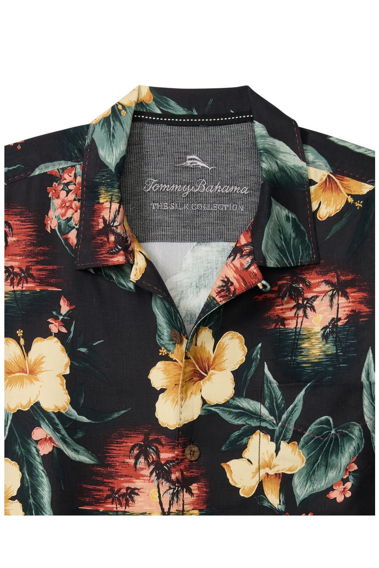 Kua Sunset Silk Camp Shirt, Alternate, color, DEEP BLOOM