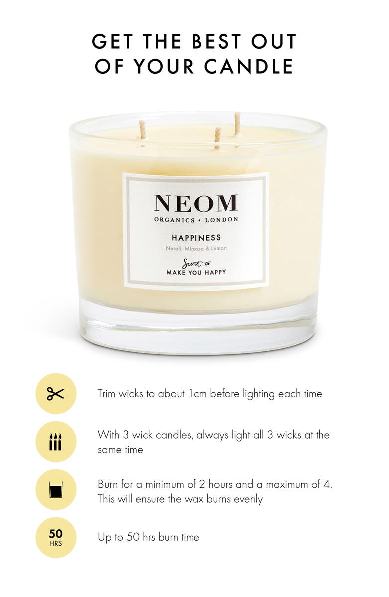NEOM Wellbeing Happiness Candle, Alternate, color,