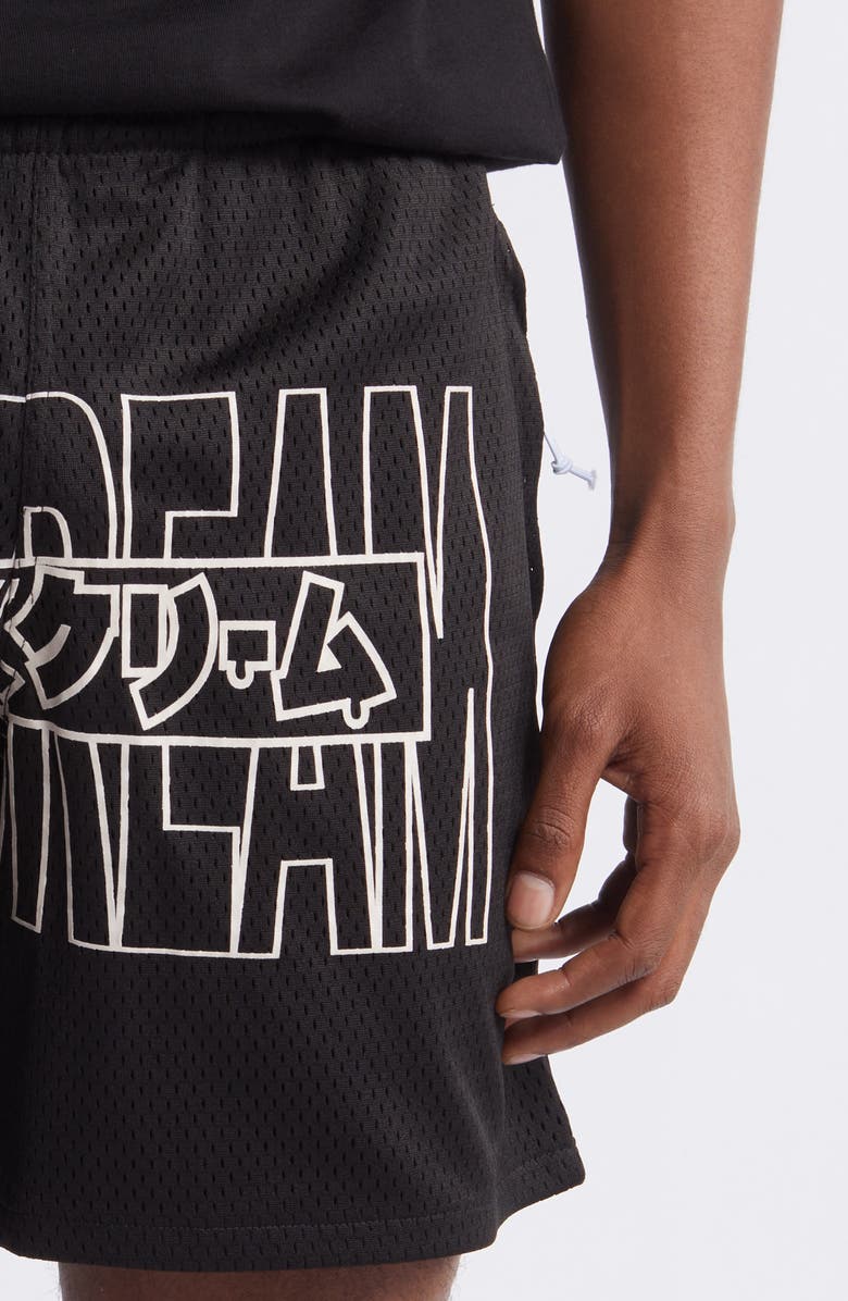 ICECREAM Katakana Reflective Mesh Shorts, Alternate, color,