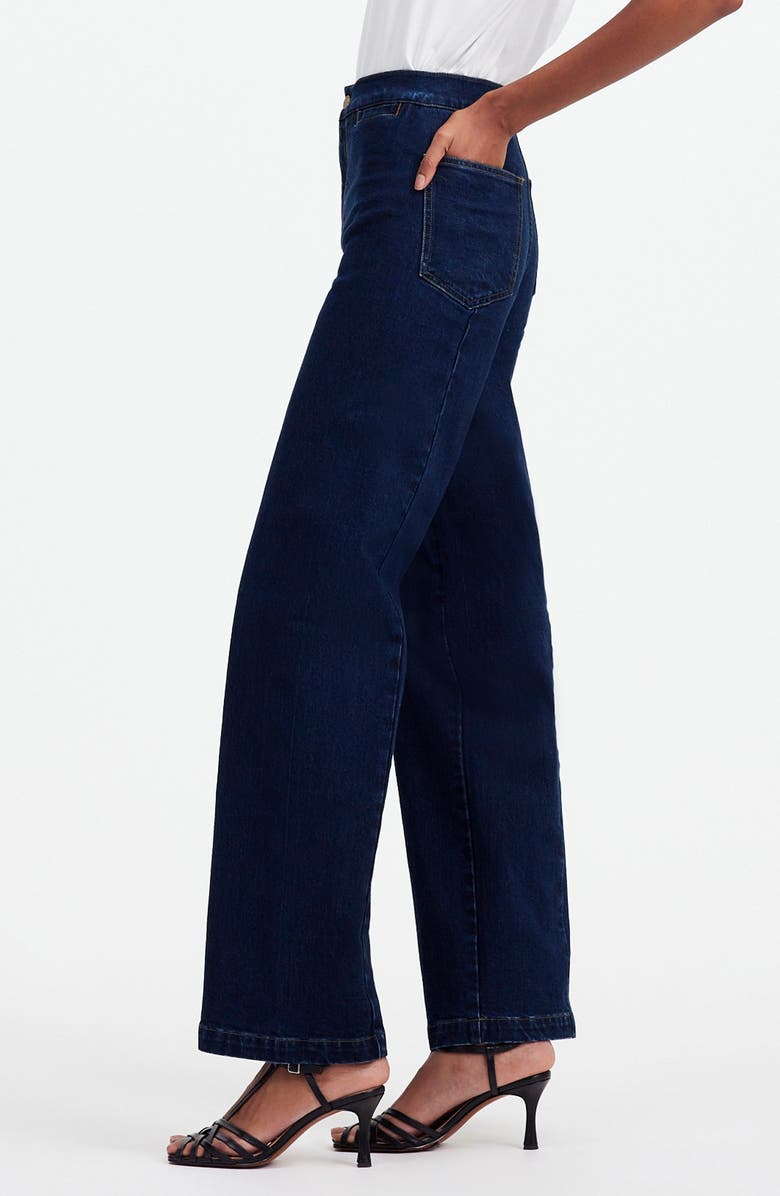 Madewell Emmett Wide Leg Jeans, Alternate, color, Leffers Wash