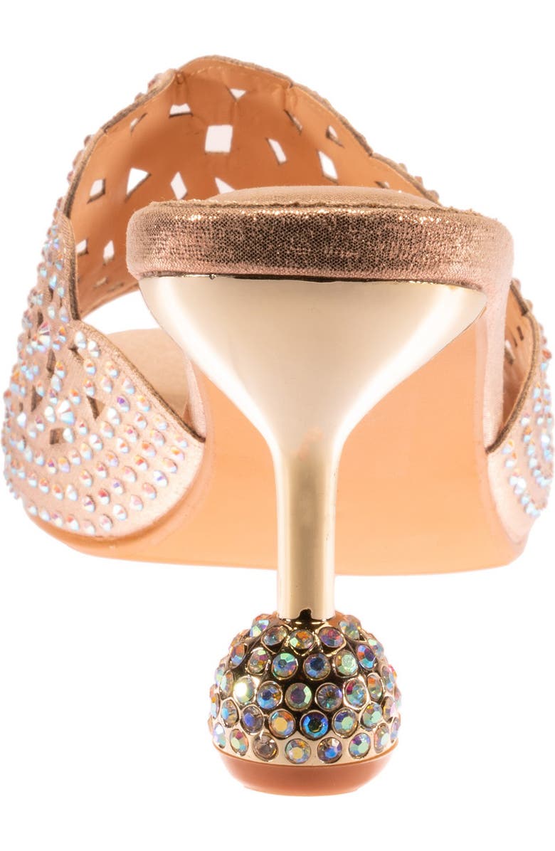 LADY COUTURE Rhinestone Laser Cut Sandal, Alternate, color, Gold