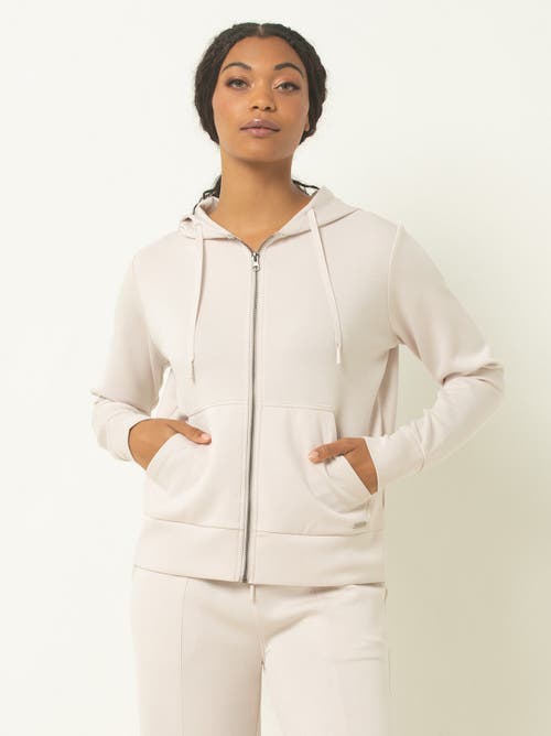 Single Stitch Ultra Soft Full Zip Hoodie In White