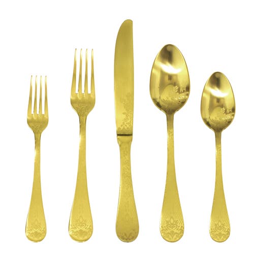Mepra Casablanca Flatware Set In Gold