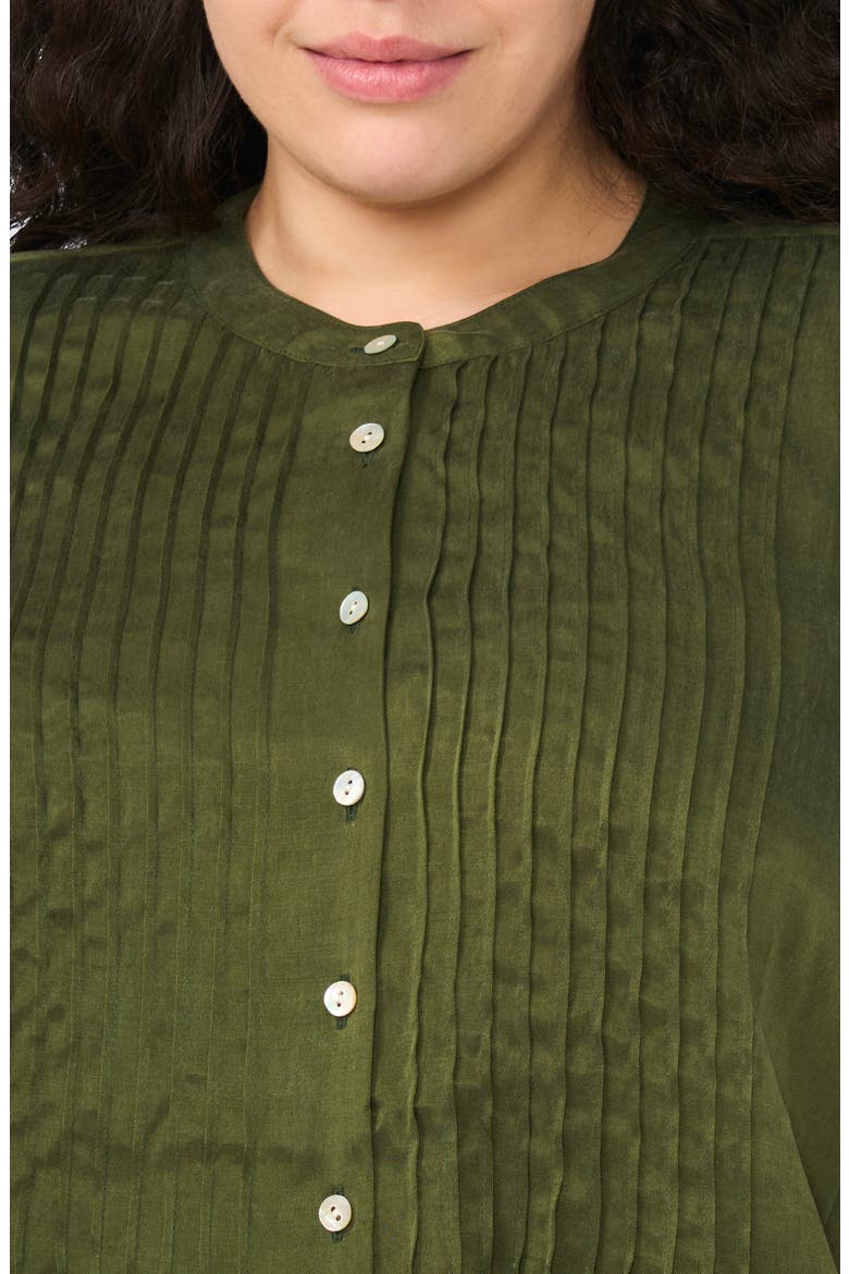 Pintuck Top, Alternate, color, MIDNIGHT SAGE