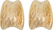 Panacea Textured Concave Drop Earrings
