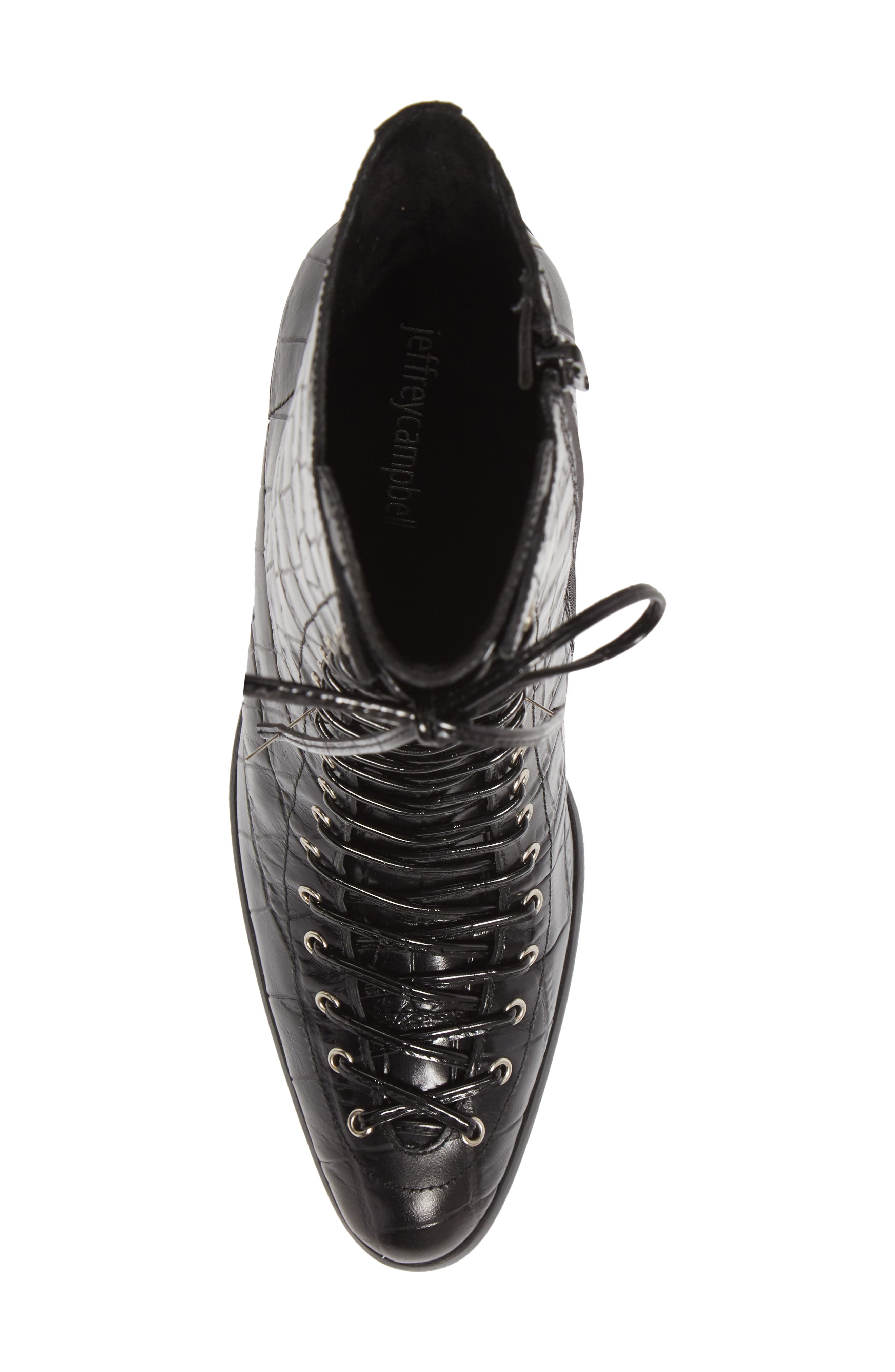 Archille Lace-Up Boot, Alternate, color, BLACK CROCODILE