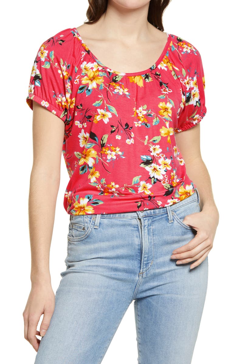 Loveappella Scoop Neck Top, Main, color, 