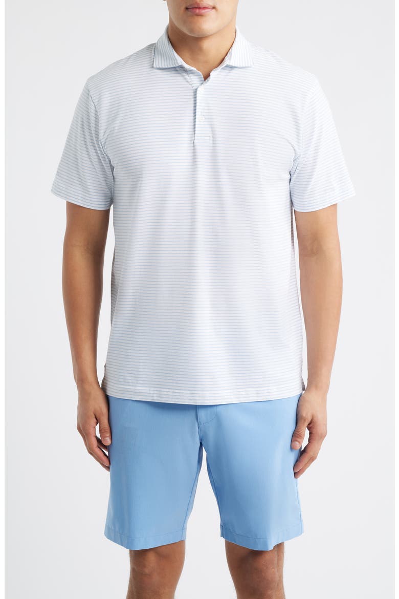 Crown Flex Pima Cotton Blend Polo, Main, color, WHITE