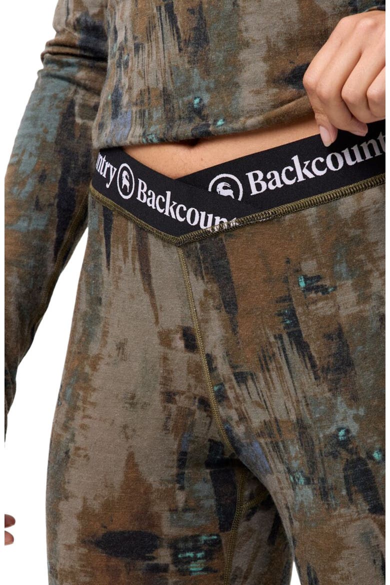Cedars Rws Merino Lt-Wt Baselayer V-Waist Bottom - Women's, Alternate, color, Camo Pendula Print