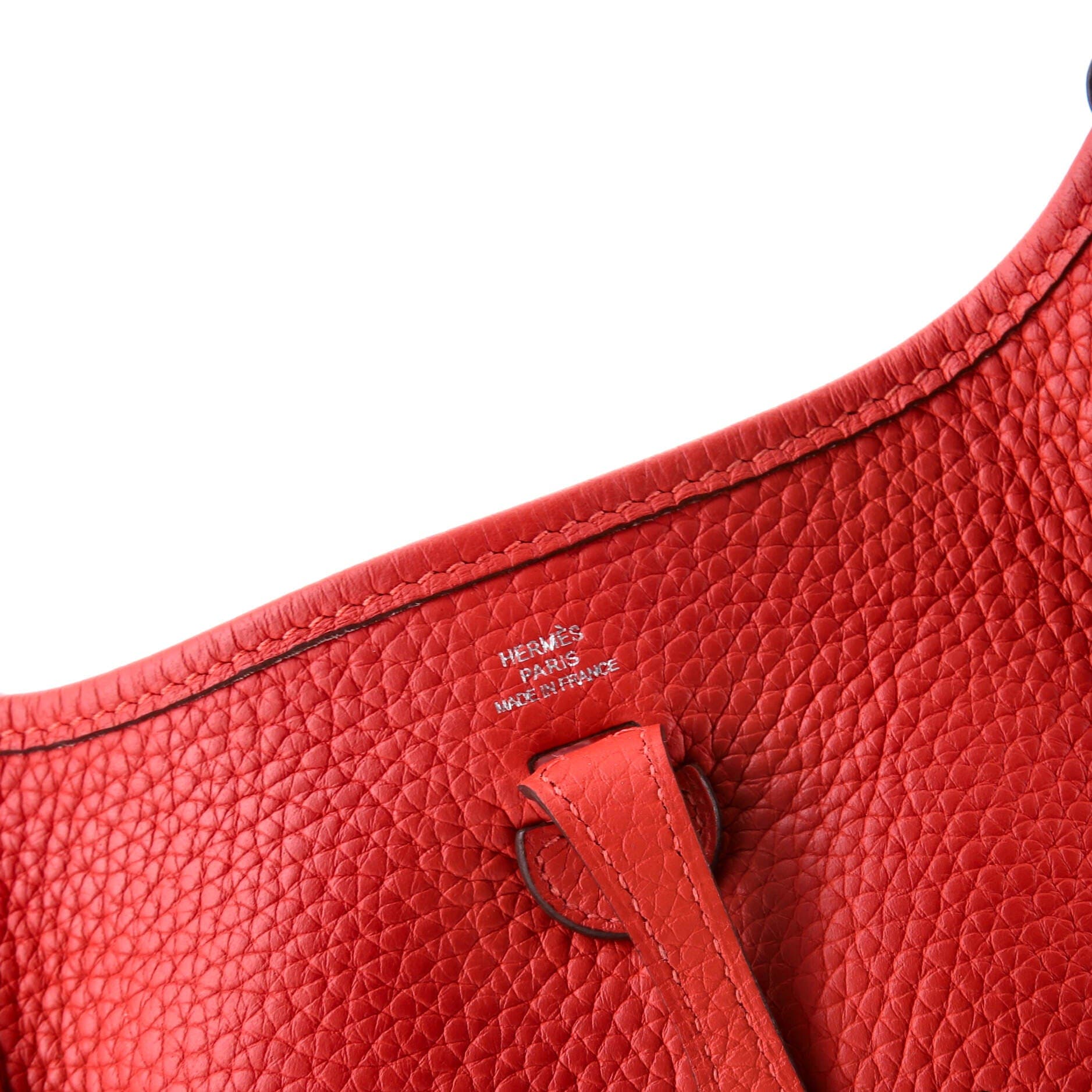 Pre-Owned Hermes Evelyne Bag Gen III Clemence TPM, Alternate, color, Rouge Pivoine