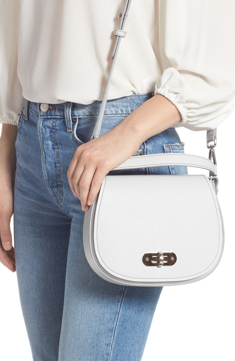 Serapian Milano Mini Luna Leather Top Handle Bag, Alternate, color,