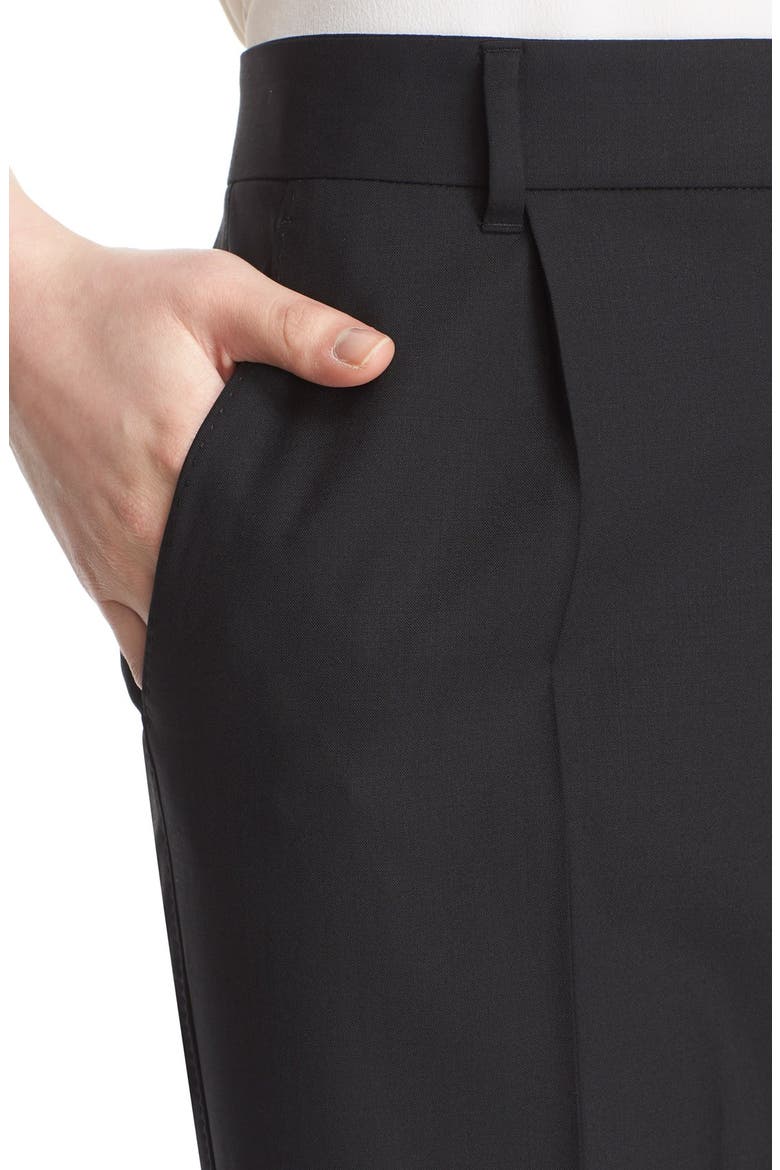 Straight Leg Stretch Wool Pants, Alternate, color, BLACK