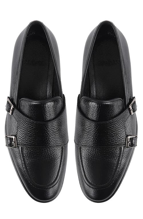 Vellapais Ledonia Double Monk Strap Loafer In Black