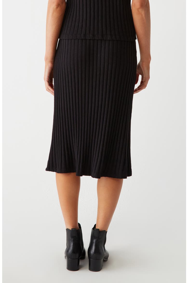 Shania Rib Midi Skirt, Alternate, color, BLACK