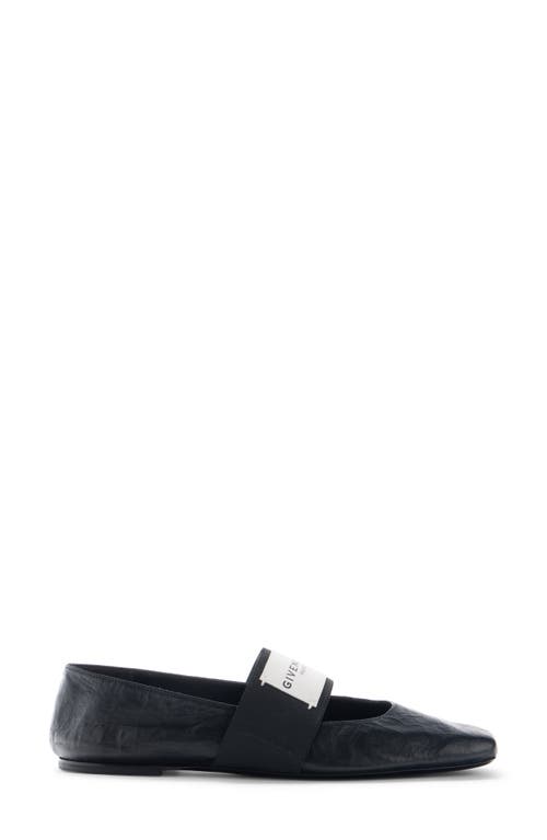 Givenchy Sliced Square Toe Mary Jane Flat In Black