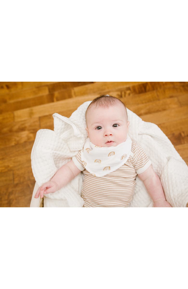 Lulujo Bandana Bibs 2 Pack, Alternate, color, Rainbows & Suns