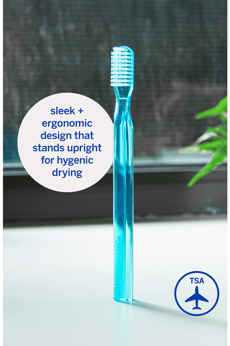 2-Pack New Generation 45° Patented Long Toothbrush - Blue, Alternate, color, Blue