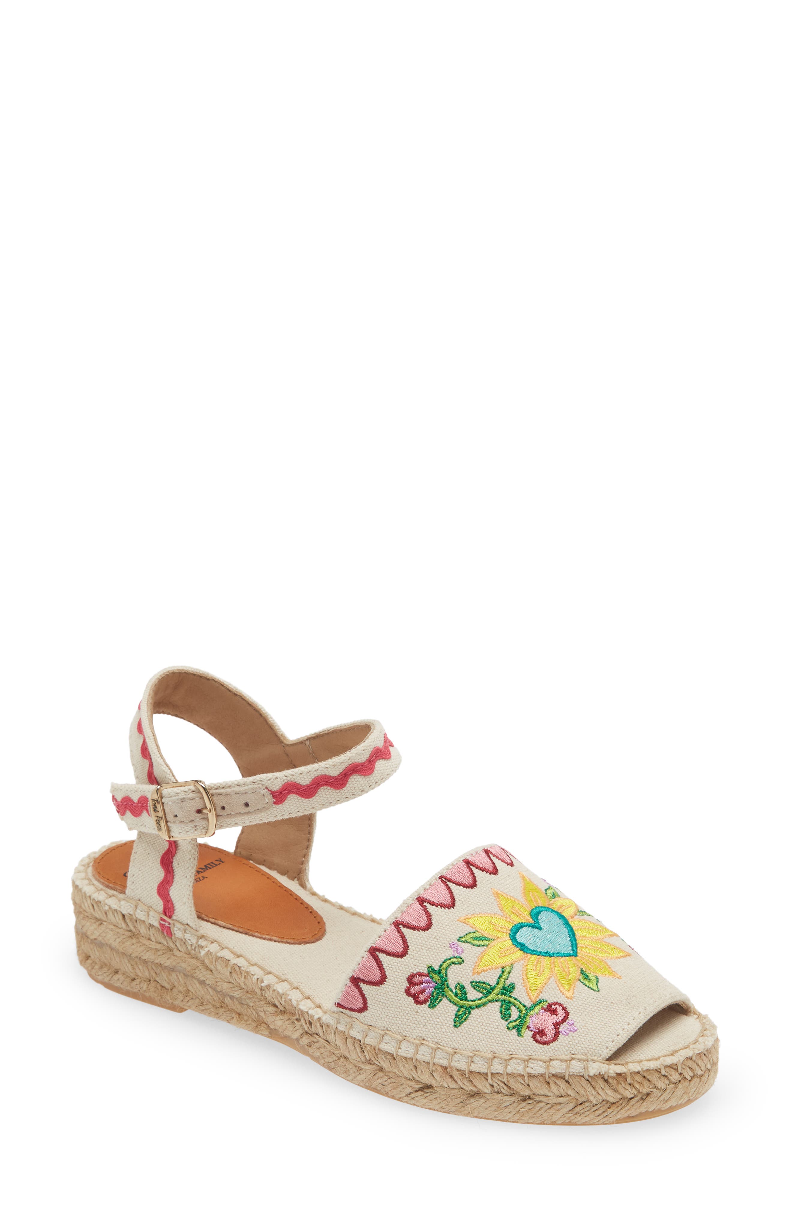 Toni Pons Love Embroidered Espadrille Sandal, Main, color, 
