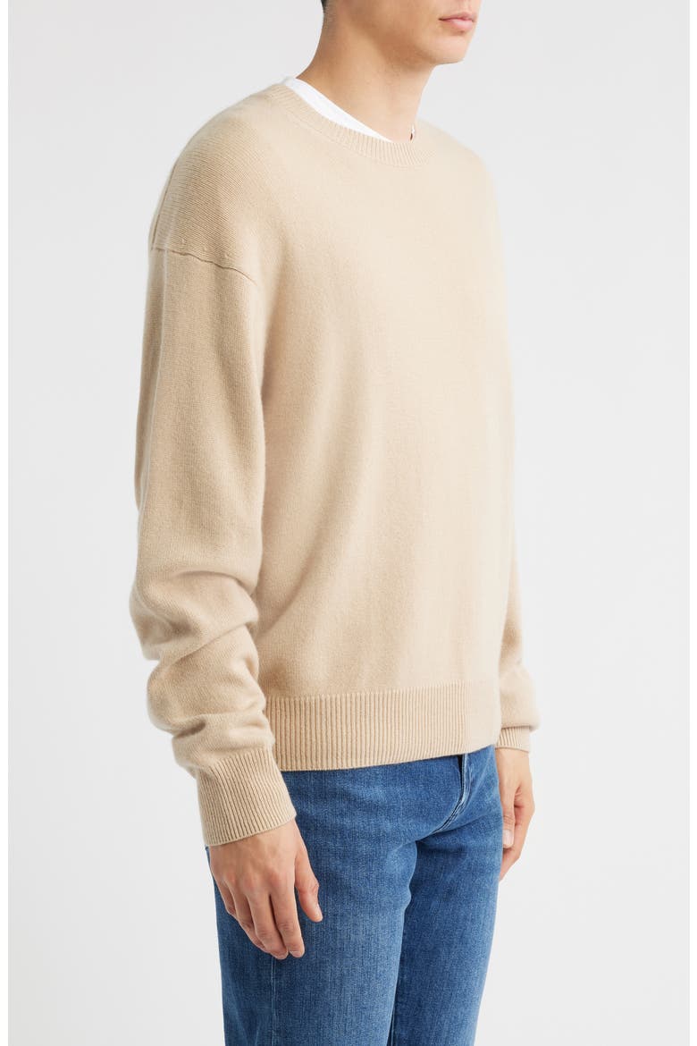 Lightweight Cashmere Crewneck Sweater, Alternate, color, SUMMER BEIGE