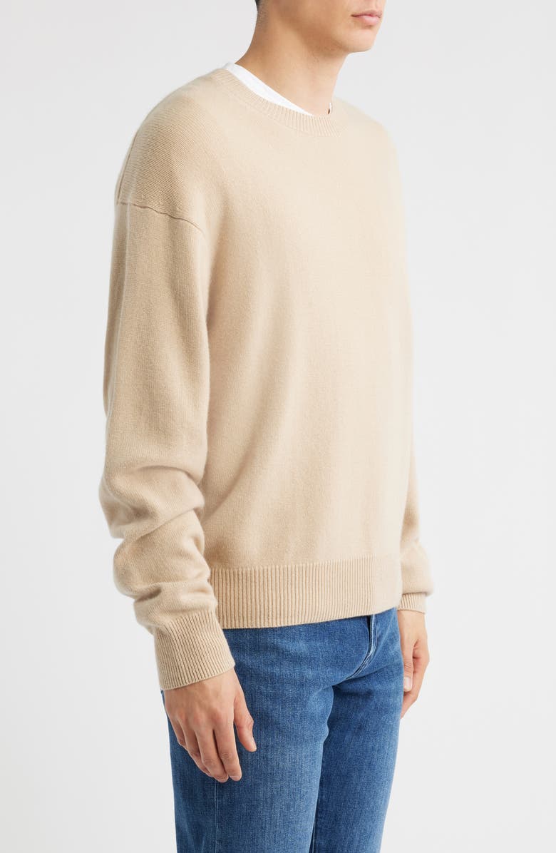 FRAME Lightweight Cashmere Crewneck Sweater, Alternate, color, Summer Beige